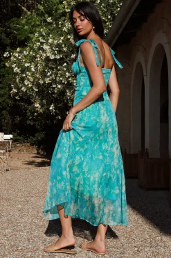 Lovers Dance Midi Dress Green