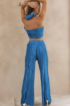 Lucky Strike Crop Top Blue