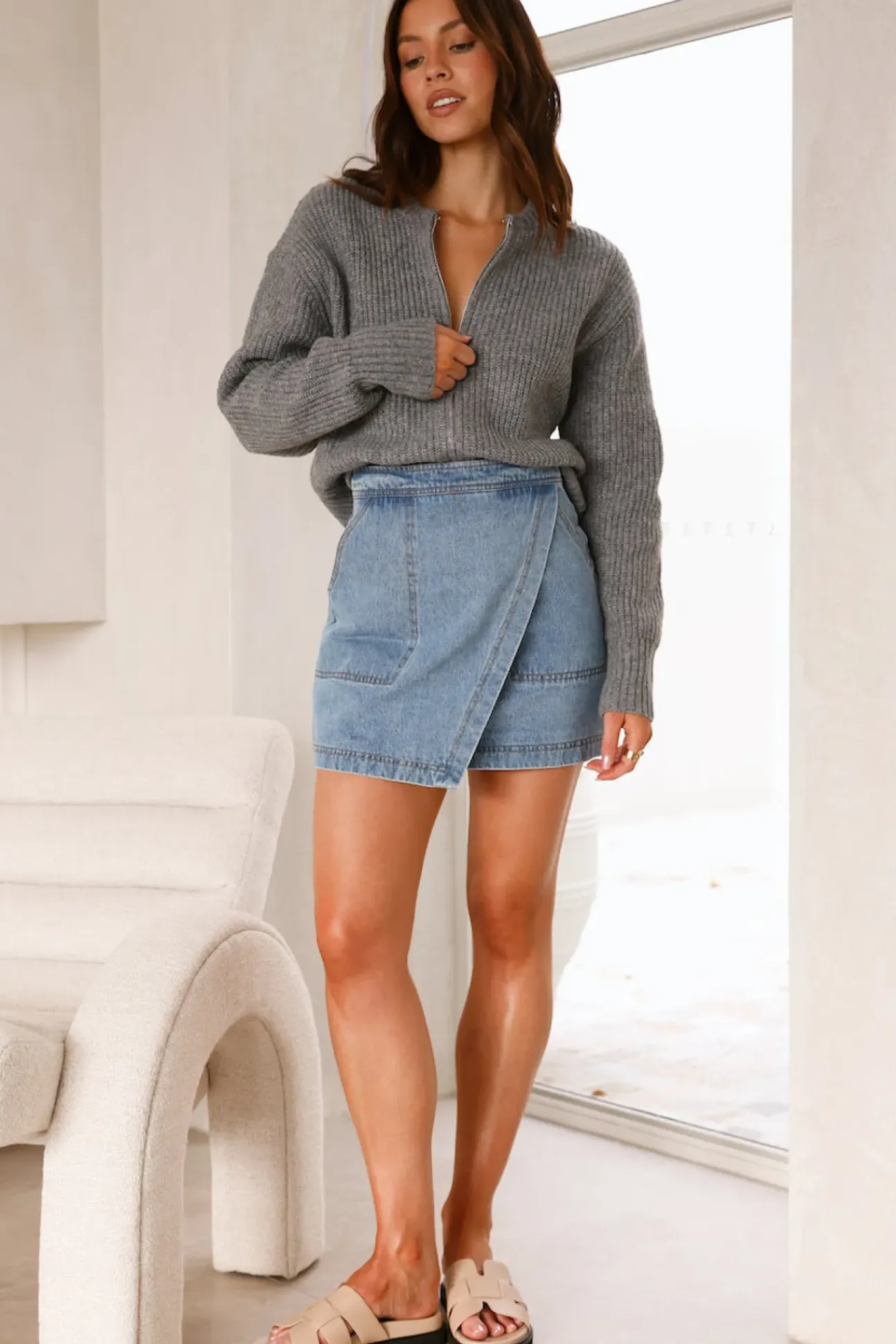 Luella Knit Top Grey