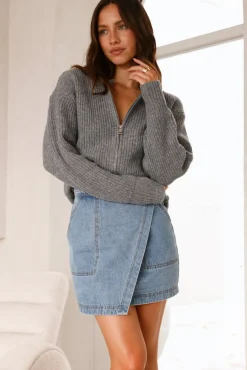 Luella Knit Top Grey