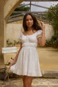 Lullaby of Lilies Mini Dress White