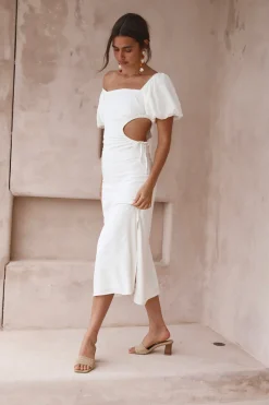 Luna Eclipse Maxi Dress White