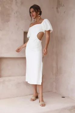 Luna Eclipse Maxi Dress White