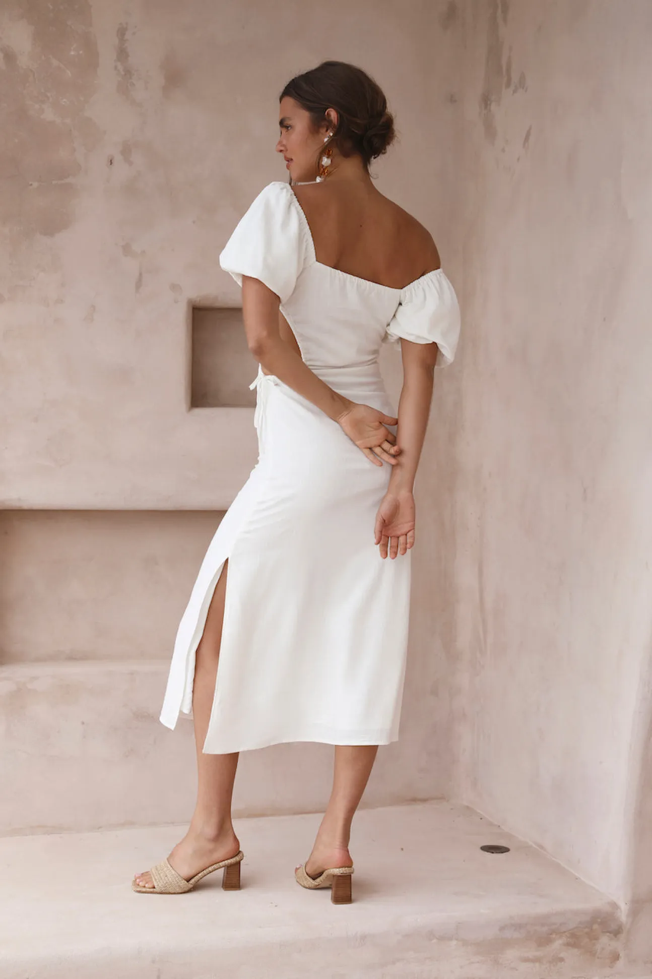 Luna Eclipse Maxi Dress White