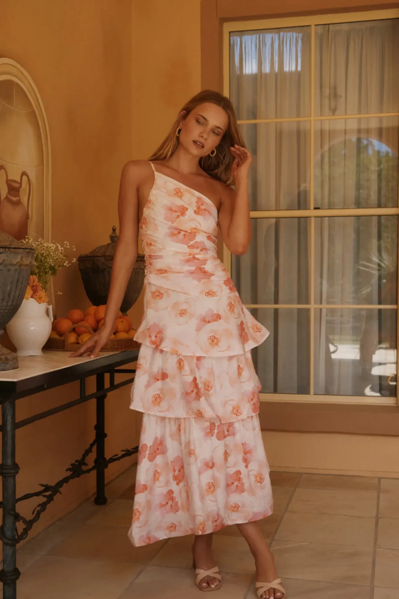 Lush Cascade Pink Floral Maxi Dress
