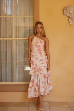 Lush Cascade Pink Floral Maxi Dress