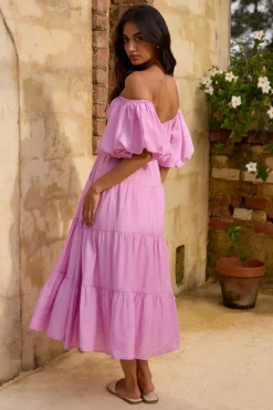 Lush Petal Maxi Dress Pink