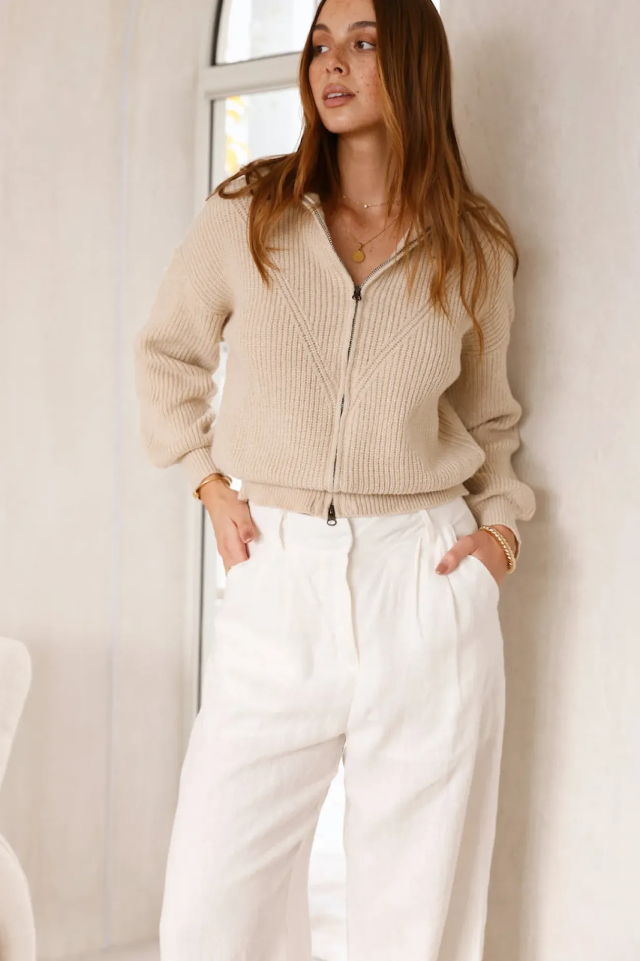 Lyla Knit Jumper Beige