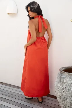 MADISON THE LABEL Amber Maxi Dress Flame