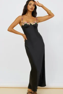 Magnetic Forces Maxi Dress Black
