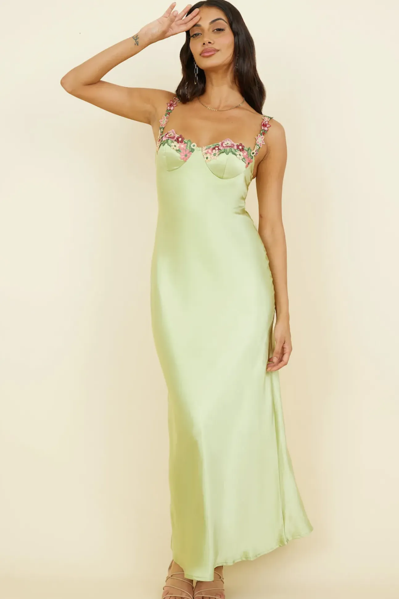 Magnetic Forces Maxi Dress Green