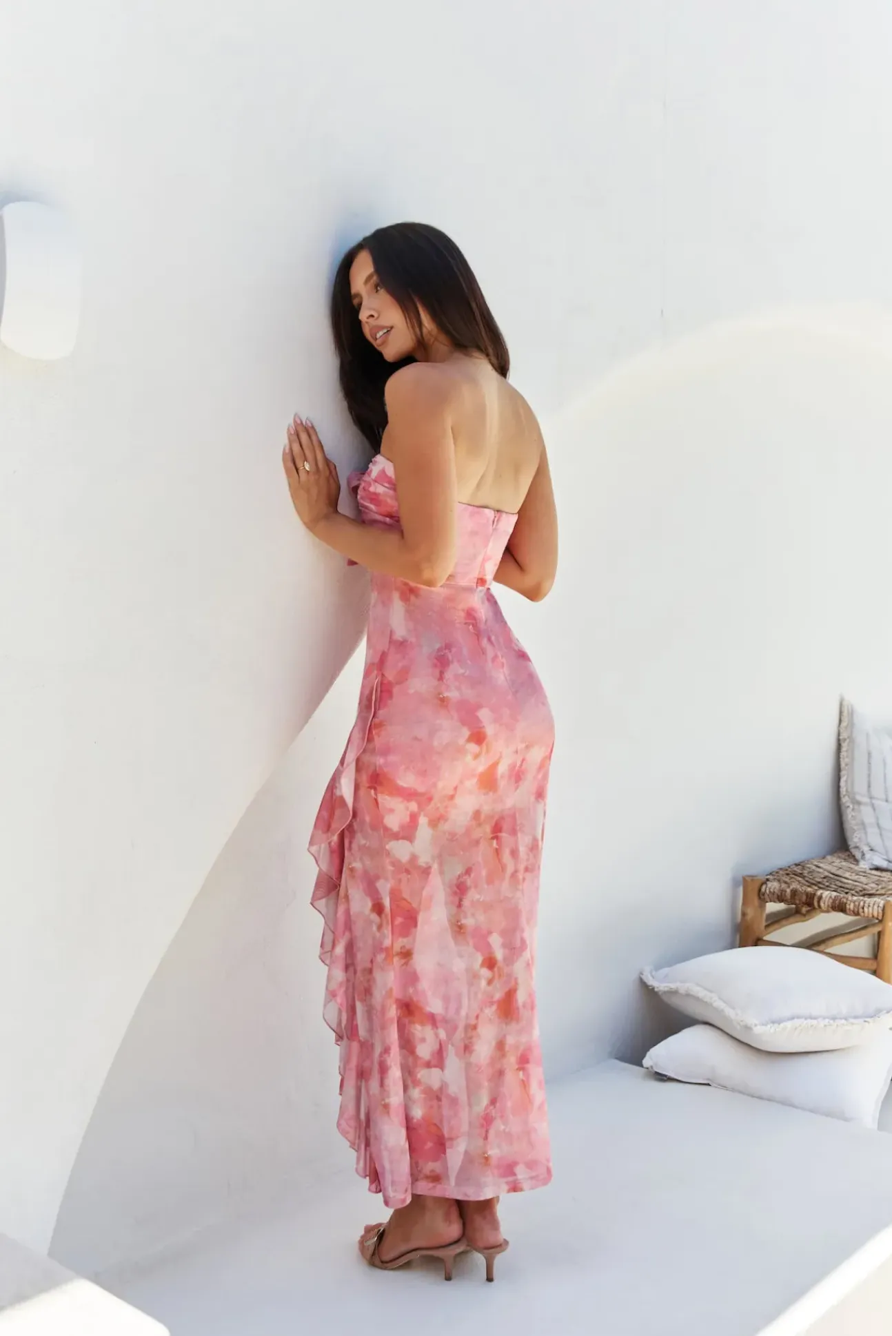 Majorca Strapless Midi Pink