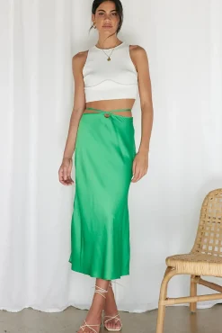 Make A Wave Maxi Skirt Green