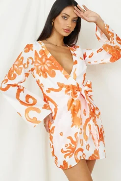 Make It Happen Mini Dress Orange