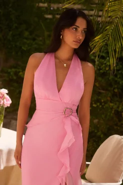 Makes Me Blush Midi Dress Pink