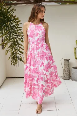 Maybe Another Life Maxi Dress Pink