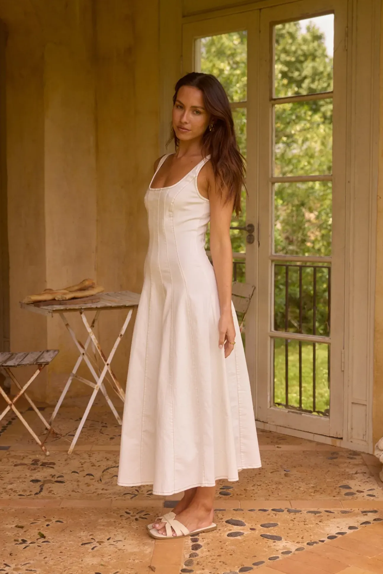 Meadow Breeze Maxi Dress White