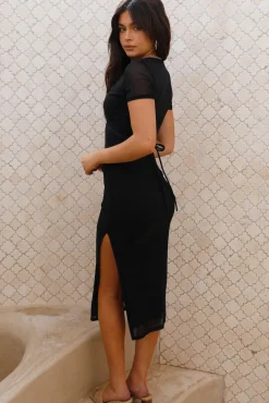 Meadow Serenity Midi Dress Black