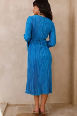Meet Me At Sundown Midi Dress Blue