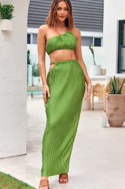 Midnight Attraction Crop Top Green