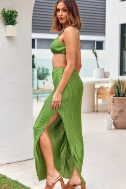 Midnight Attraction Crop Top Green