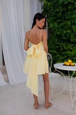 Midnight Charm Mini Dress Yellow