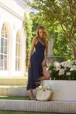 Midnight Drinks Midi Dress Navy