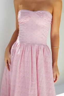 Mimi Moments Strapless Maxi Dress Pink