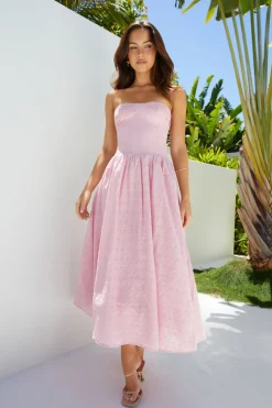 Mimi Moments Strapless Maxi Dress Pink
