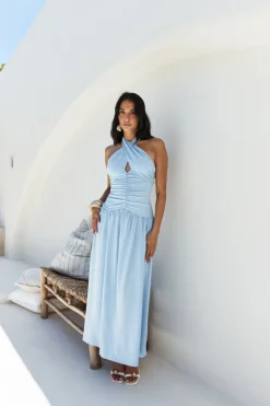 Mocha Moments Maxi Dress Blue