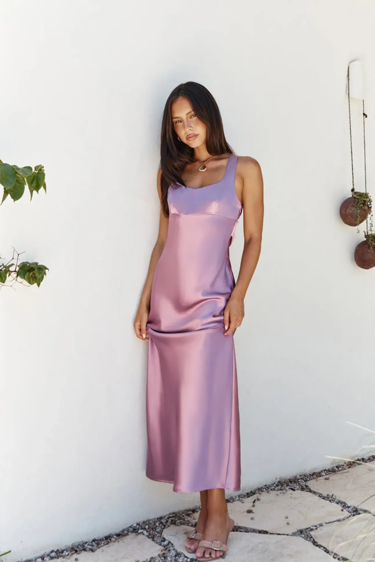 Moonlit Sway Midi Dress Purple