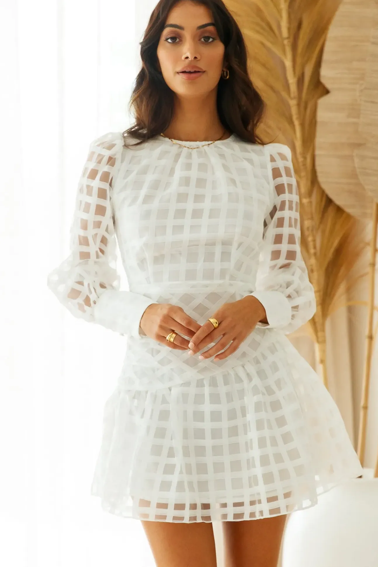 Moonlit Water Dress White