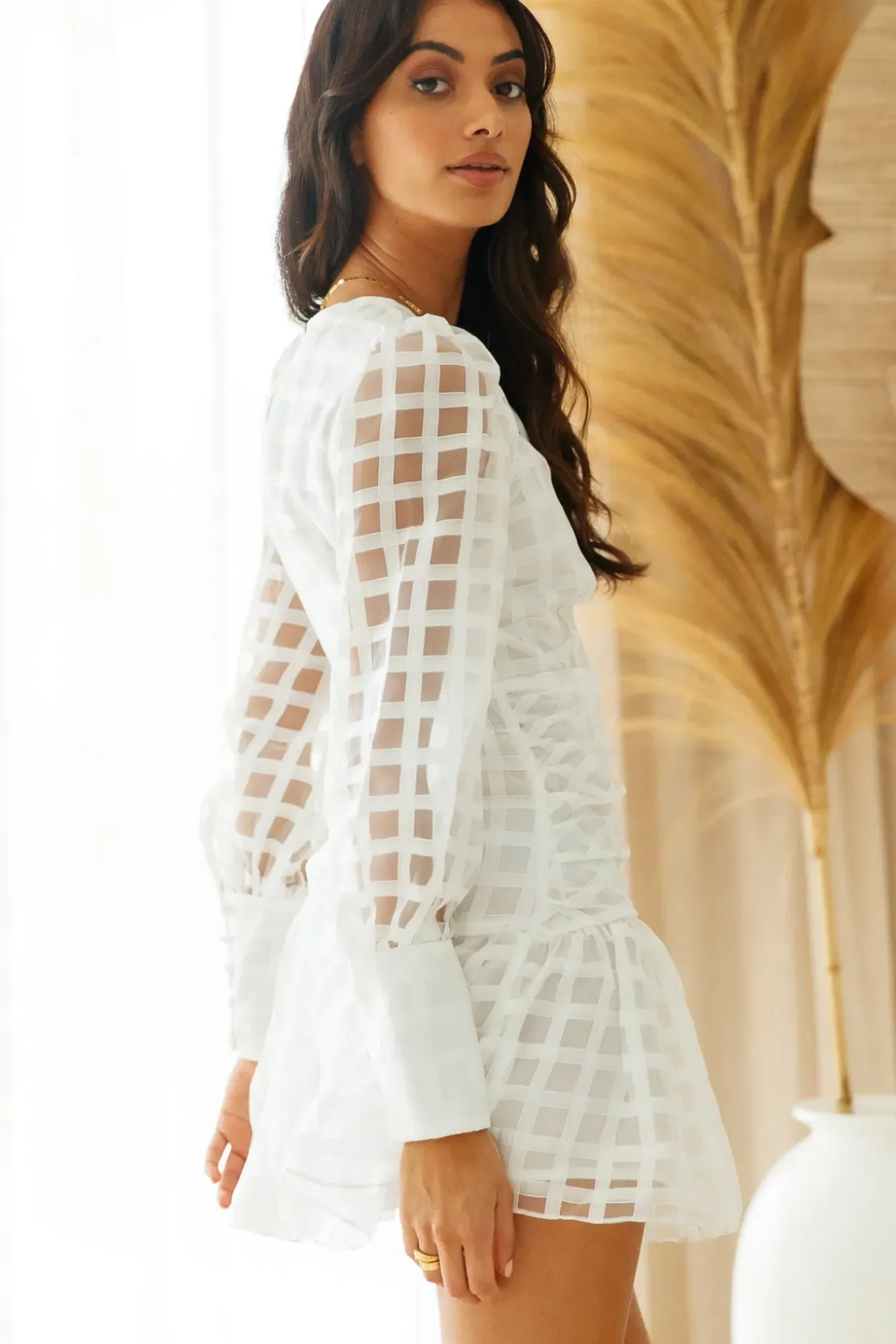 Moonlit Water Dress White
