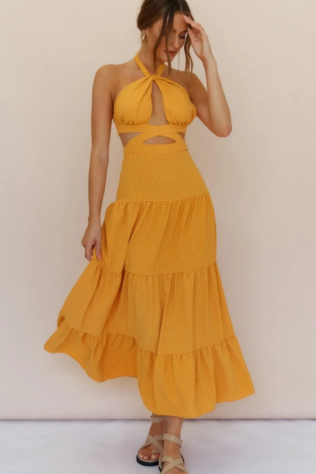 Morning Dew Maxi Dress Orange