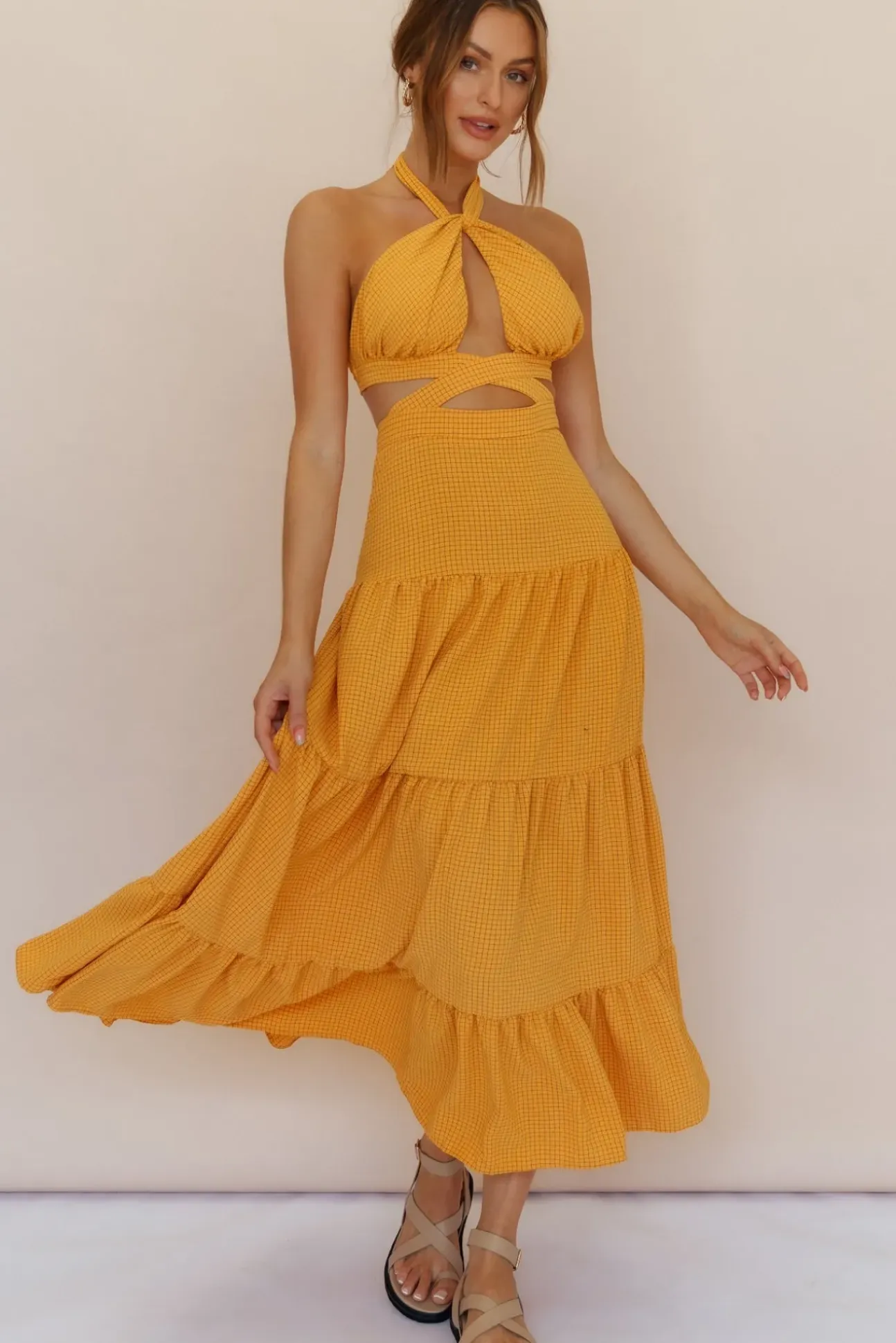 Morning Dew Maxi Dress Orange