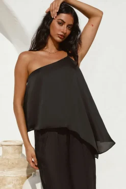 Moving In Crop Top Black