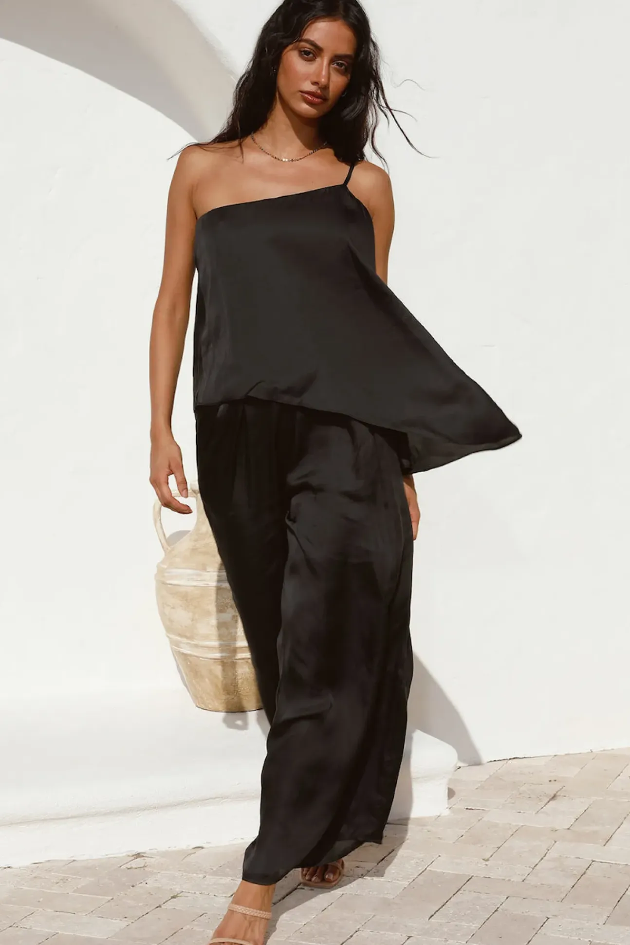 Moving In Crop Top Black