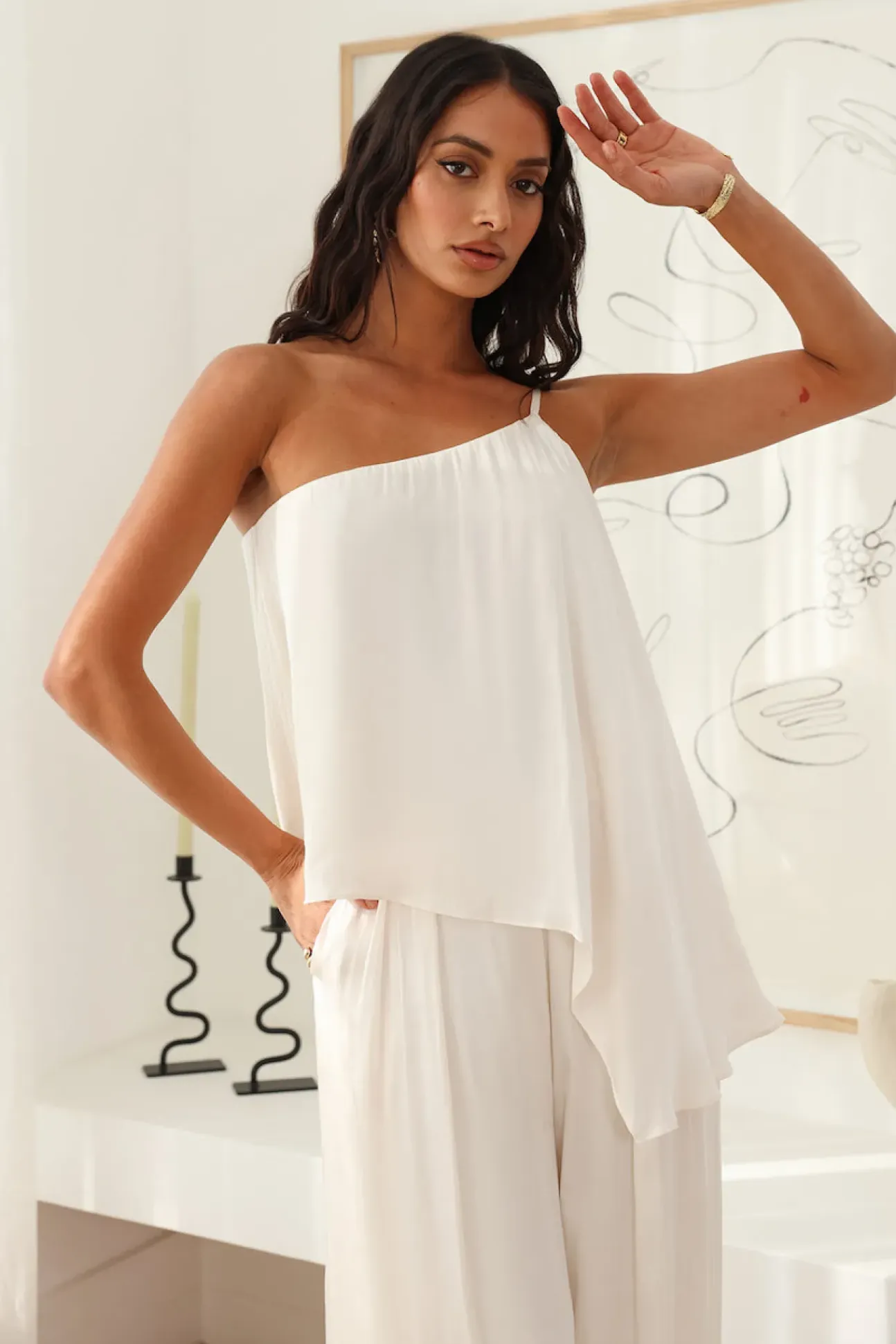 Moving In Crop Top White