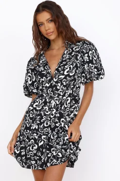 Mystic Sunrise Dress Black