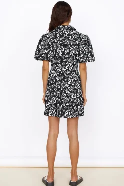 Mystic Sunrise Dress Black