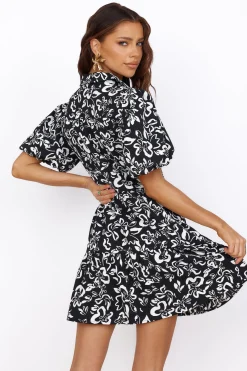 Mystic Sunrise Dress Black