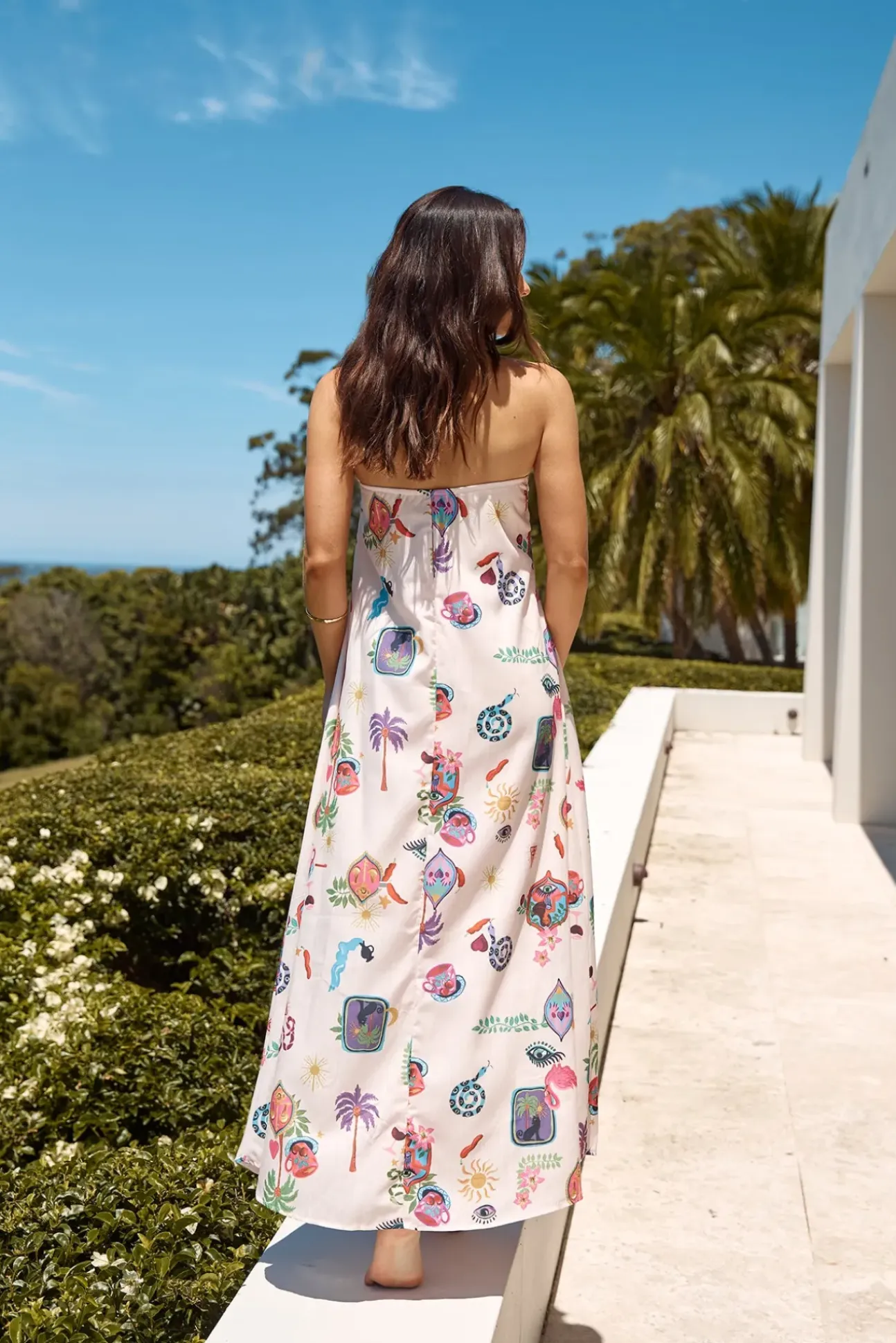 Mythical Strapless Maxi Dress Pink