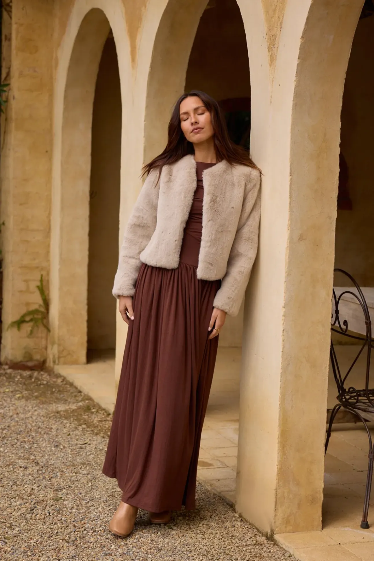 Nalla Maxi Dress Brown