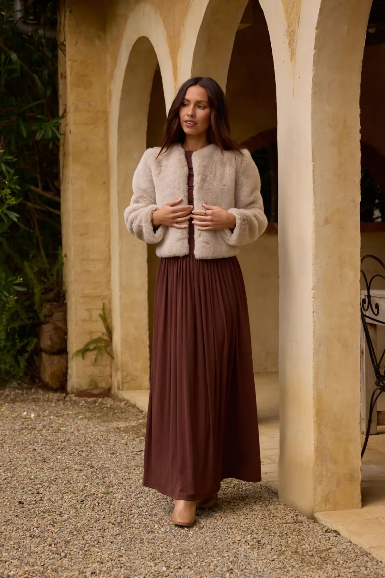 Nalla Maxi Dress Brown