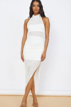 New Beginnings Lace Maxi Dress White