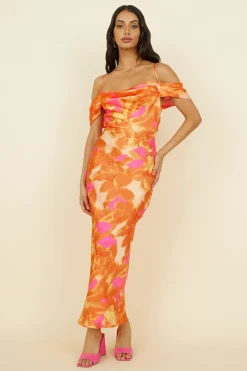 Night Of Dreams Maxi Dress Orange