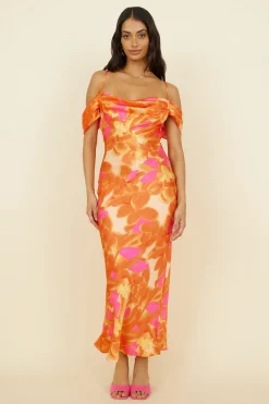 Night Of Dreams Maxi Dress Orange