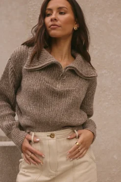 Noelle Knit Jumper Brown