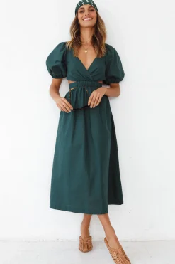 No Matter Maxi Dress Forest Green