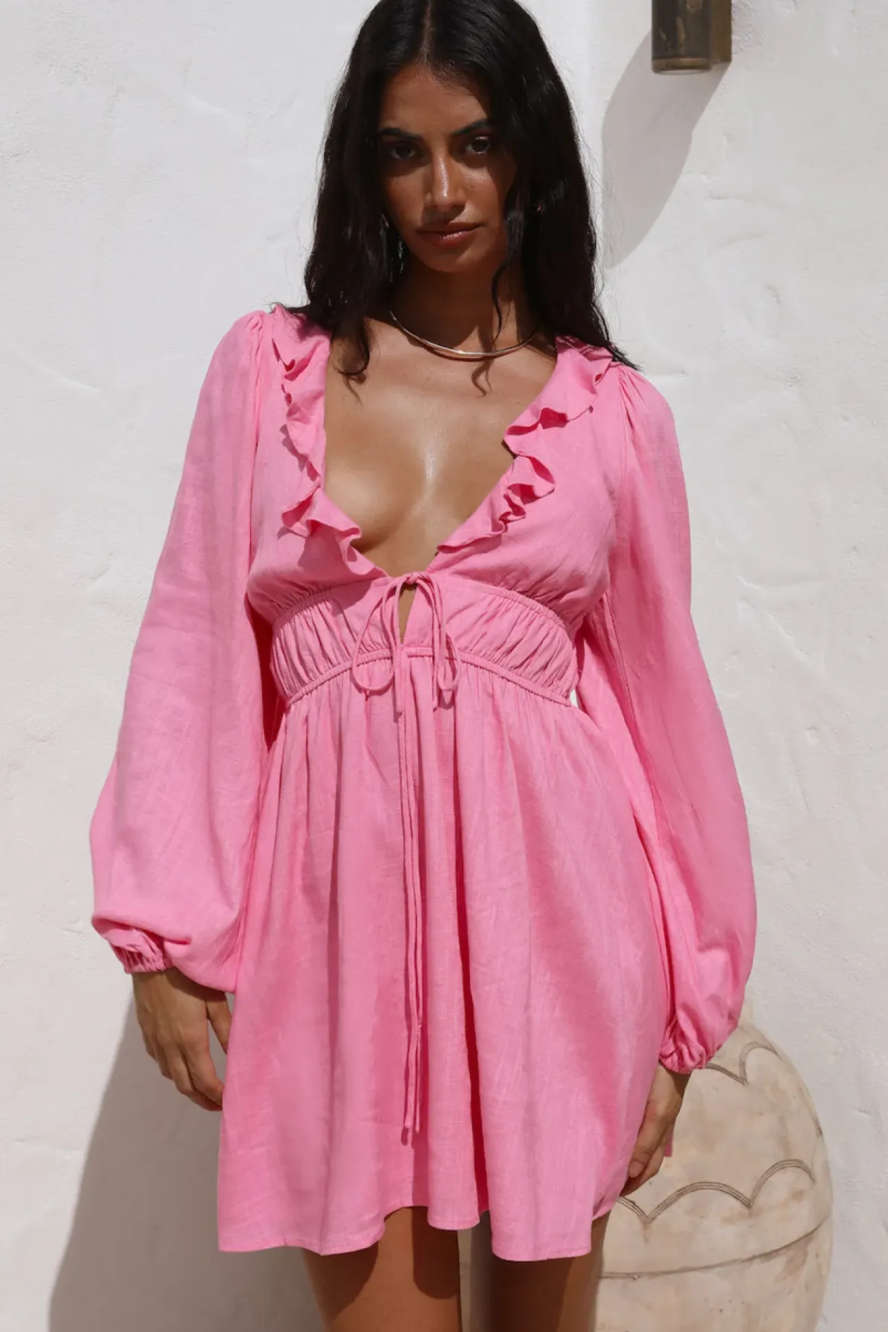 No Need To Talk Dress Pink